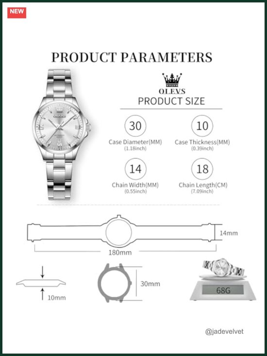 Luxury Dainty Quartz Wrist Watch Stainless Steel Waterproof